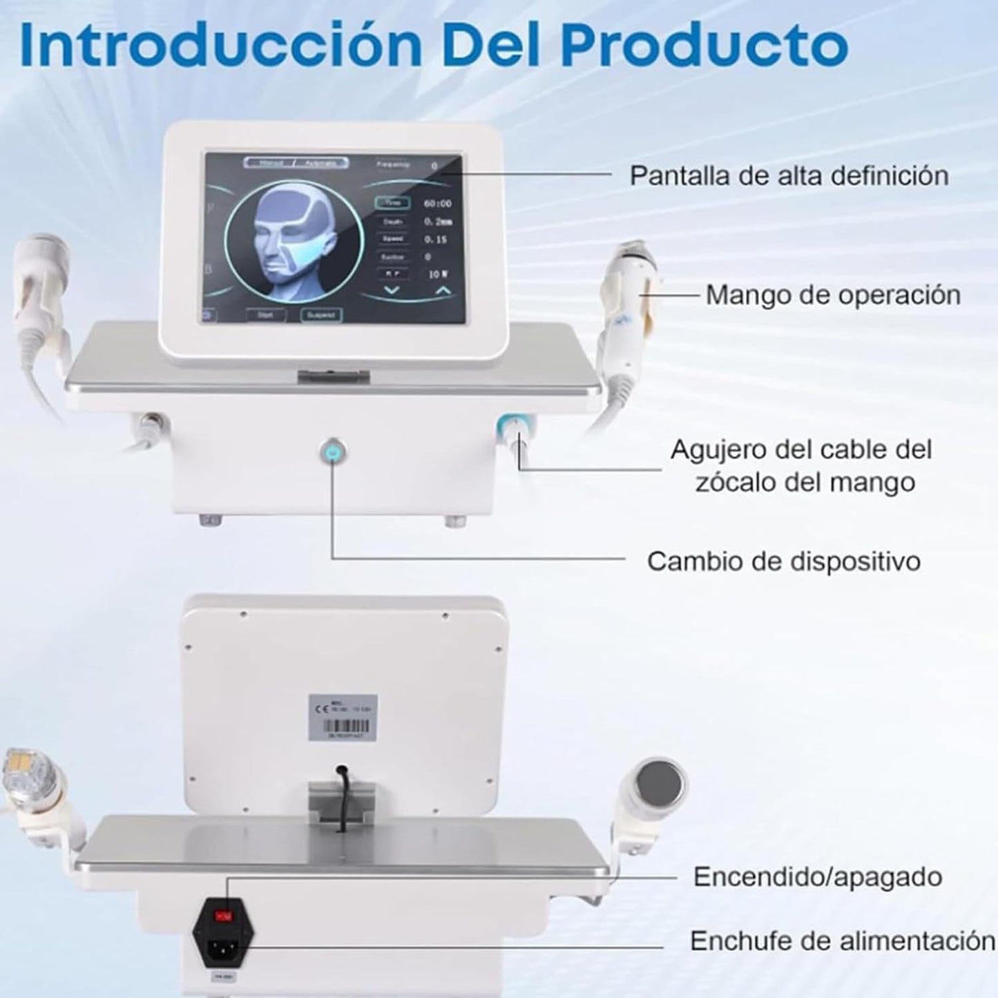Fractional RF Microneedling Maschine zur Narben- & Dehnungsstreifenentfernung, Facelifting, Hautstraffung mit 2 Griffen – Anti-Aging