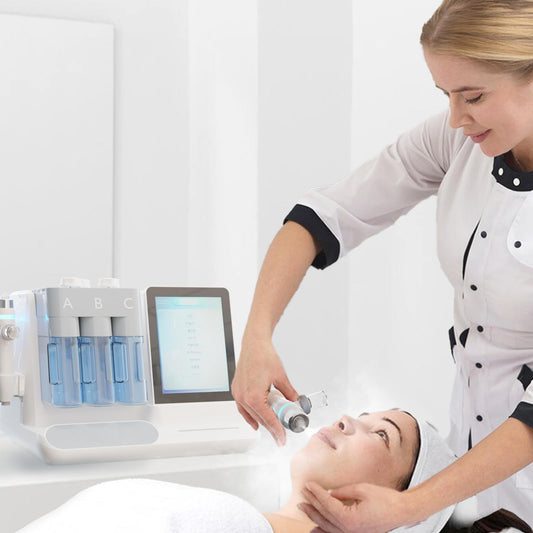 7-in-1 Wasserstoff-Sauerstoff Gesichtsreinigungs- & Pflegegerät – Hautstraffung, Tiefenreinigung, Hydra-LED, RF-Wassertherapie für Spa & Profi