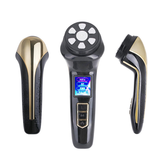 HiFu Mini 4-in-1 RF Gesichts-Massagegerät – Kavitation, Mikrostrom & Anti-Falten Beautyinstrument