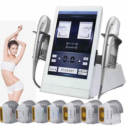 Professionelles 7-in-1 Hifu-Gerät für Gesicht & Körper – Tiefen 1,5–13 mm, MF2-Kartusche für feine Fältchen, nicht-invasiv, sicher, medizinisch