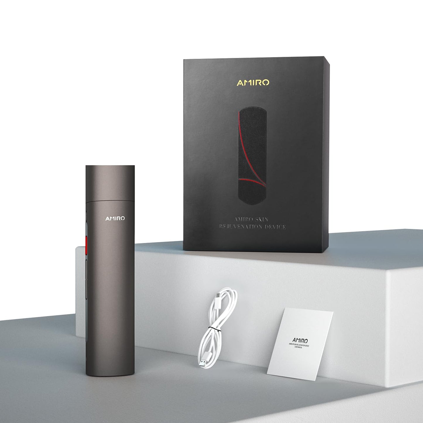 AMIRO R1 Pro RF Radiofrequenz Gesichtsgerät – Hautstraffung, Verjüngung, Mikrostrom Anti-Aging, Faltenentfernung, Professionell, Schwarz