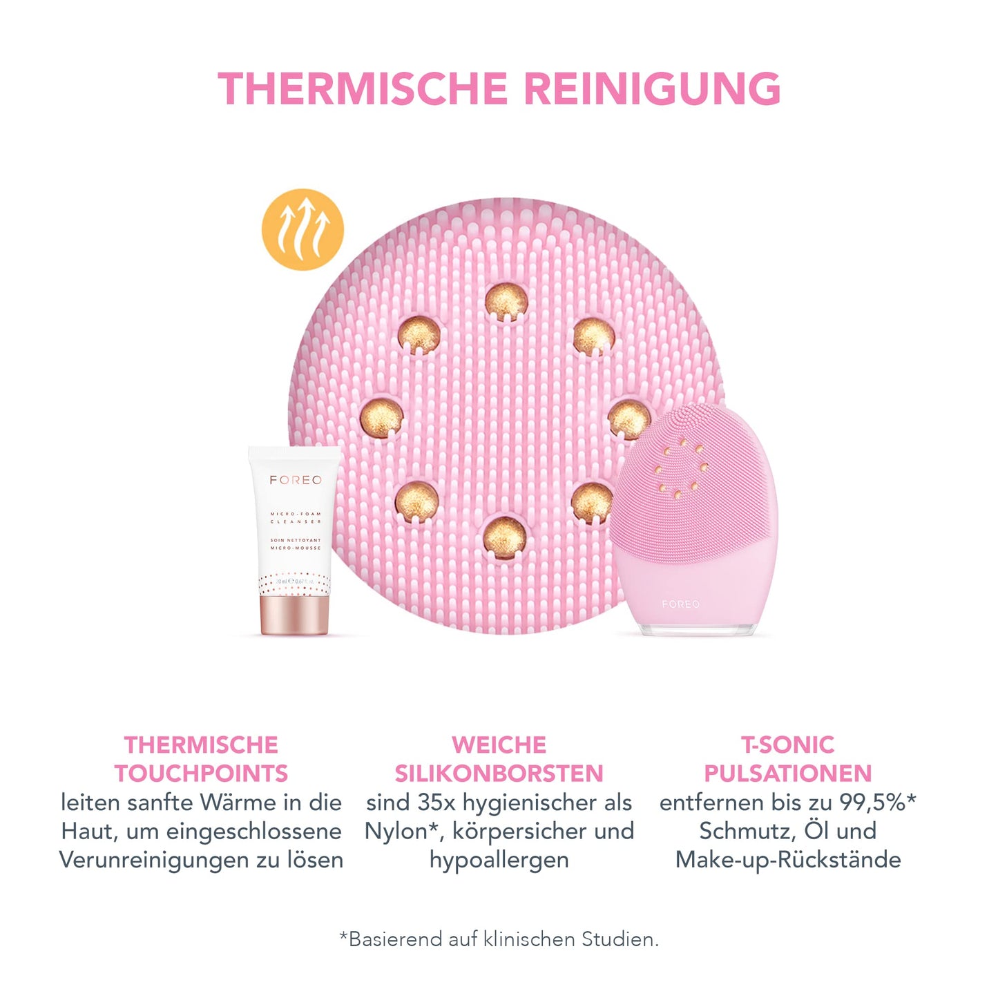 FOREO LUNA 3 Plus für normale Haut – Thermo-Gesichtsreinigungsbürste, Mikrostrom Facelifting, ultrahygienisch, T-Sonic Massage & App-verbunden