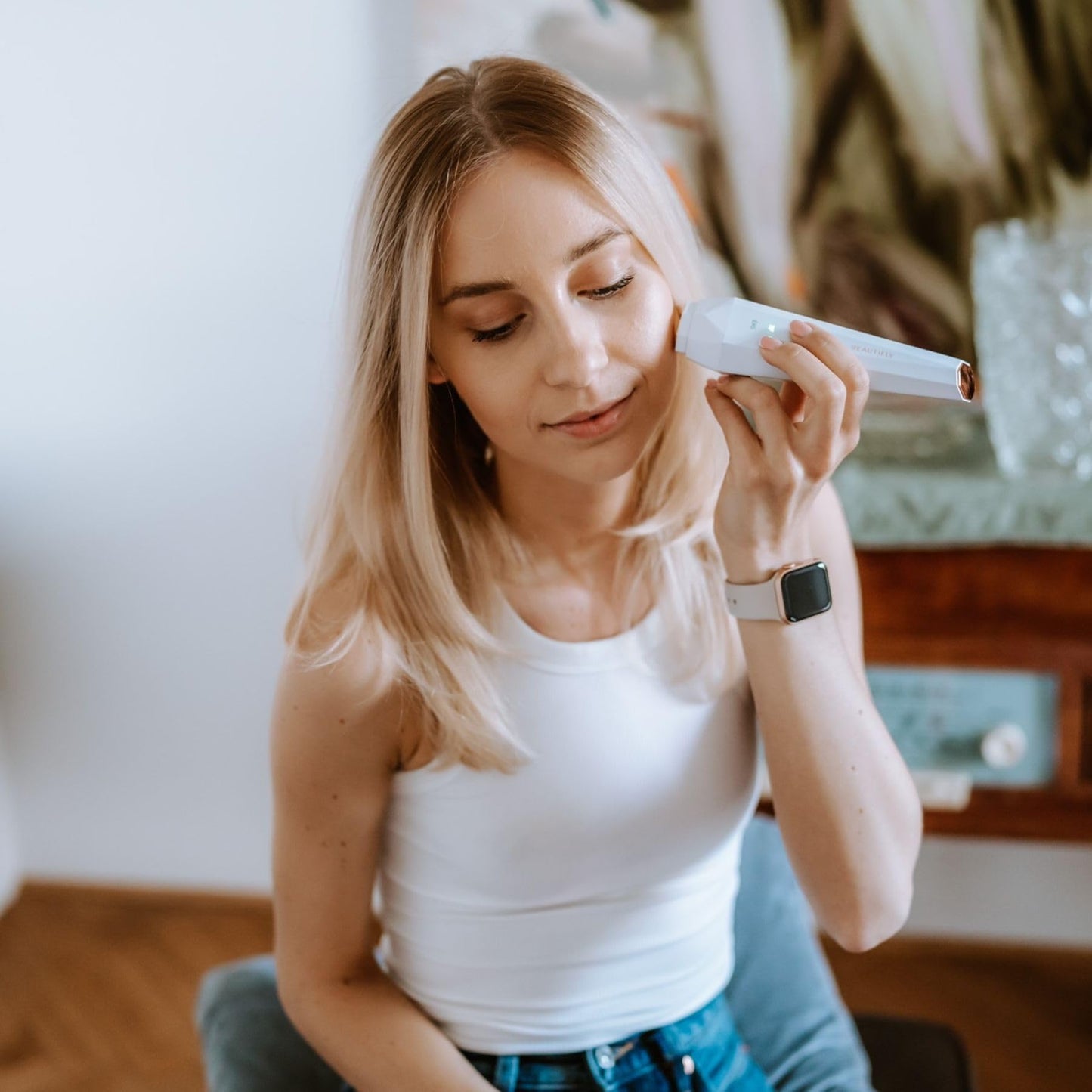 Beautifly B-Lumix PRO 1MHz Radiofrequenz Gesichtgerät – EMS, 3D Gesichtslifting Massager, Anti-Aging RF Lifting, Ultraschallreinigung & Face Roller