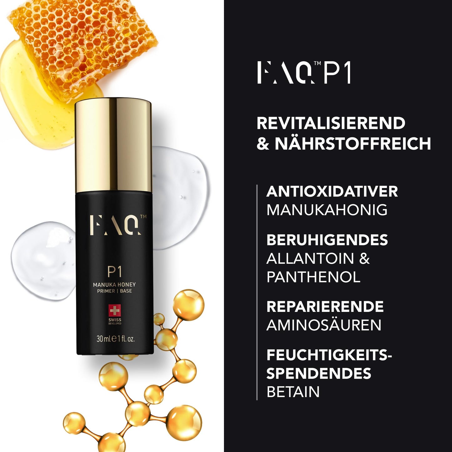 Beauty Answer FAQ 102 Set – EMS, RF & 8-LED Lichttherapie Gesichtsstraffungsgerät + FAQ P1 Manukahonig Primer 30 ml – Radiofrequenz & Lichttherapie