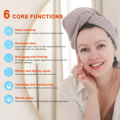 Elitzia 3-in-1 Sauerstoff-Blasen-Gesichtsmaschine mit CO2-Nano-Blasen, RF, Anti-Aging & Tiefenreinigung – Heimsalon ETL10