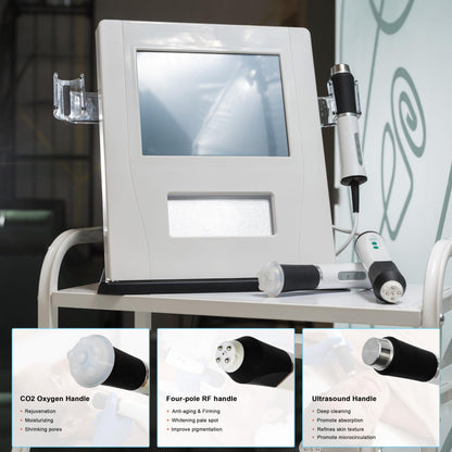 Elitzia 3-in-1 Sauerstoff-Blasen-Gesichtsmaschine mit CO2-Nano-Blasen, RF, Anti-Aging & Tiefenreinigung – Heimsalon ETL10